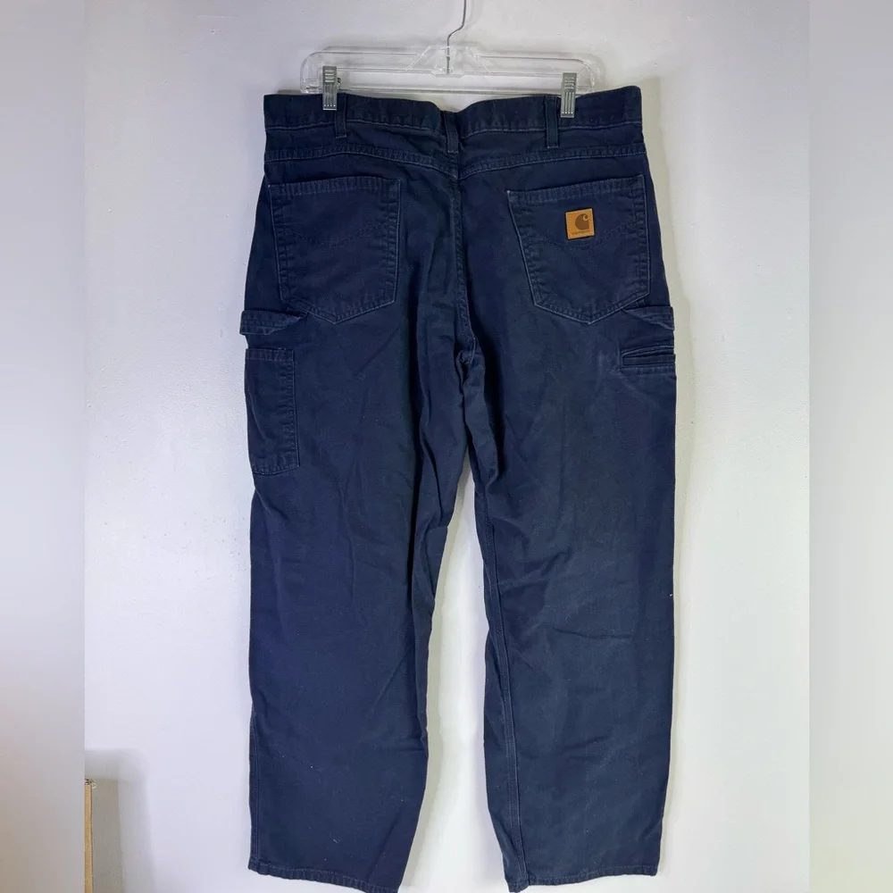 Carhartt Loose Fit Pants Mens 38x32 blue carpenter